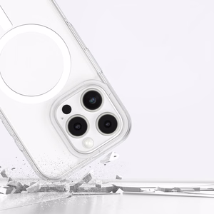 AmazingThing Minimal Mag Suojakuori Magneettisella Renkaalla iPhone 16 Pro:lle - läpinäkyvä