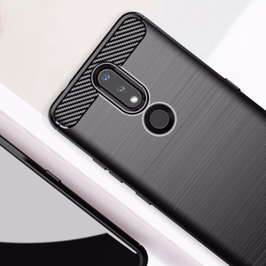 Carbon Case Joustava kansi TPU Asia Nokia 2.4 musta