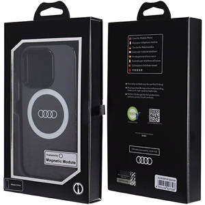 Audi IML Big Logo MagSafe Suojakuori iPhone 15 Pro:lle - musta