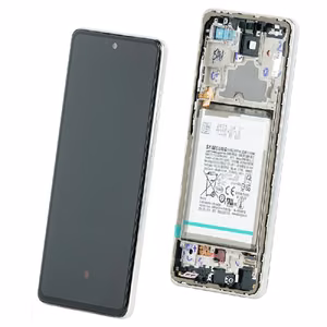 LCD screen Samsung A725/A726 A72 4G/5G 2021 with touch screen with frame and battery White original (service pack)
