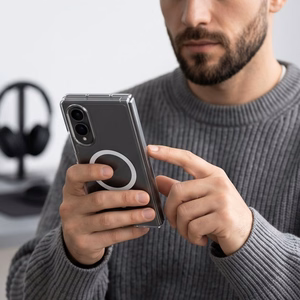 Tech-Protect FlexAir Hybrid MagSafe -suojakuori Samsung Galaxy Z Fold 8 -mallille, läpinäkyvä