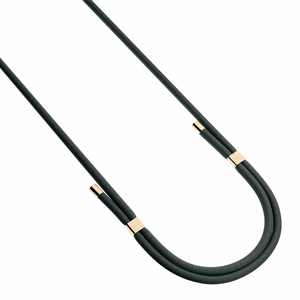 3mk EasyClip Elite puhelimen kaulahihna, Evergreen (kultaiset osat)
