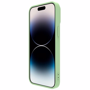 Nillkin CamShield Silky Silicone Suojakuori Apple iPhone 15 - Vaaleanvihreä