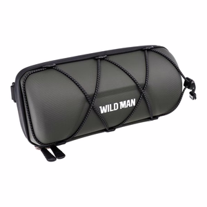 WILDMAN matkalaukku polkupyörän ohjaustankoon vetoketjulla, 2L, GD7X, vihreä