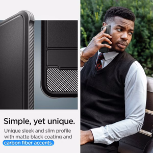 Spigen Rugged Armor Suojakuori Samsung Galaxy S23:lle matta musta
