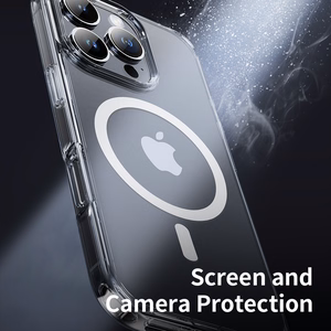 Rock Crystal Series Magnetic Case for Iphone 16 Plus transparent