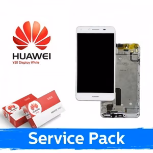 LCD-näyttö yhteensopiva Huawei Y5-II valkoinen kehyksellä (Service Pack)