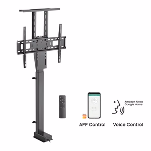 Maclean MC-866T älykäs moottoroitu sähköinen TV-nosto TUYA mobiilisovellus lattiakiinnike Alexa Google Home 37"-80" 60 kg kaappi VESA (EU-pistoke)