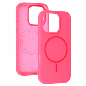 MagSafe Slim Silicone Suojakuori iPhone 14 Pro Max:lle vaaleanpunainen