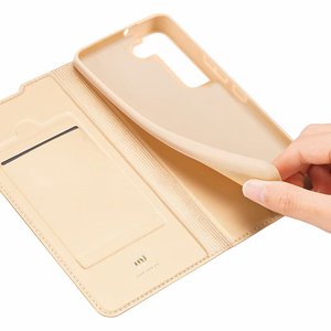 Dux Ducis Skin Pro Holster Cover Flip Cover Samsung Galaxy S22 + (S22 Plus) kultainen