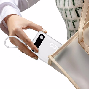 Hoco J171A -varavirtalähde 20000 mAh QC PD 2A 22,5W sisäänrakennetuilla kaapeleilla USB-C + Lightning, valkoinen