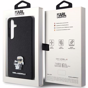 Karl Lagerfeld Saffiano KC Pin kovakuori Samsung Galaxy S24 Plus:lle - musta
