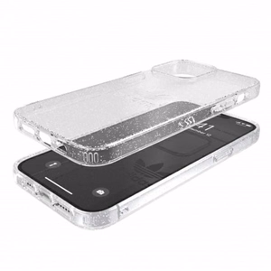 Adidas OR Suojaava selkeä tapaus Glitter iPhone 13 Pro Max - läpinäkyvä hopea - läpinäkyvä hopea