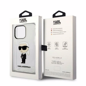 Karl Lagerfeld Ikonik Karl suojakuori iPhone 14 Pro Max:lle - läpinäkyvä