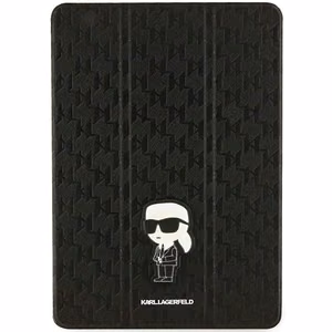 Karl Lagerfeld Saffiano Monogram Ikonik Suojakuori iPad 10.2" 2019 (7. sukupolvi):lle Folio-magneettinen koko pinnan suoja - Musta