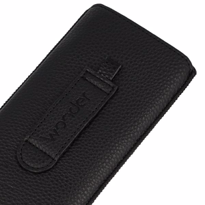 WONDER Deko Pouch Case (Size XXL) for Samsung S25 Ultra/S24 Ultra/M35/M23/A16 5G/Xiaomi Redmi 14C black