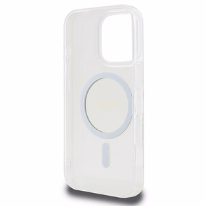 Guess IML Glitter Circle MagSafe suojakuori iPhone 16 Pro Max:lle - läpinäkyvä