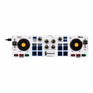 Hercules DJControl Mix – Bluetooth-USB-DJ-ohjain kaiuttimilla