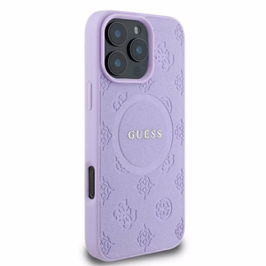 Guess Suojakuori iPhone 16 Pro Max 6,9 GUHMP16XPSAPSMEU Saffiano Peony Classic Logo violetti MagSafe