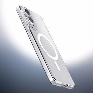 Spigen Ultra Hybrid Mag Suojakuori MagSafella Samsung Galaxy S25 Edge:lle - läpinäkyvä
