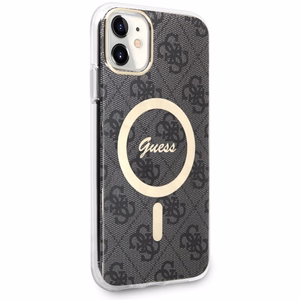 Guess GUHMN61H4STK iPhone 11 6.1" musta/musta hardcase 4G MagSafe