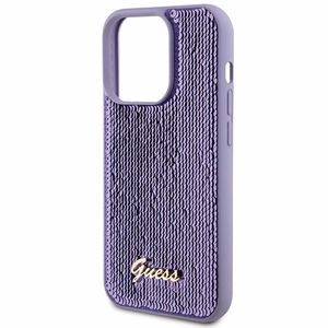 Guess Sequin Script Metal Suojakuori iPhone 15 Pro:lle - violetti