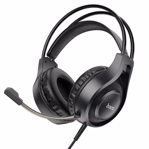 HOCO wire headphones Jack 3,5 mm with microphone W106 black
