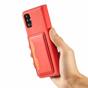 Magneettikorttikotelo Kotelo Samsung Galaxy A13 5G pussi lompakko kortinhaltija Punainen