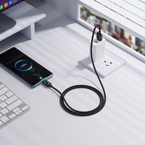 Hoco U146 Kaapeli LCD-näytöllä USB-A – USB-C 3A 1.2m musta