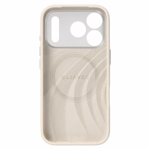 Liavec Silk Shield suojakuori metallisella kamerakehyksellä Iphone 17 Pro Max -puhelimelle beige