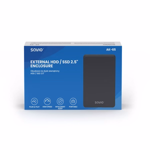 Savio 2.5" External HDD/SDD enclosure, USB 3.0, AK-65