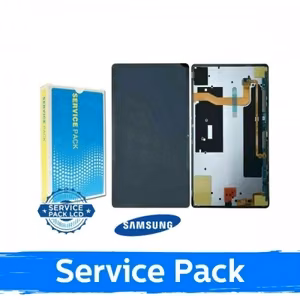 LCD-näyttö yhteensopiva Samsung X800 / X806 Tab S8 Plus 12,4'' kanssa musta (Service Pack)