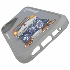 Nimmy Glasses Cool Cat iPhone 16 Suojakuori - harmaa