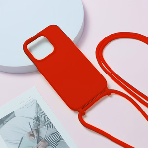 Strap Silicone Case for Iphone 12/12 Pro design 1 red