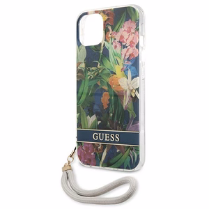 Guess GUHCP13SHFLSB iPhone 13 mini 5.4" sininen/sininen kovakotelo Kukkahihna Kukkahihna