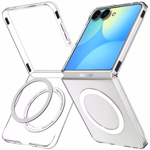 Spigen AirSkin MagFit case for Samsung Galaxy Z Flip 8 – clear and white