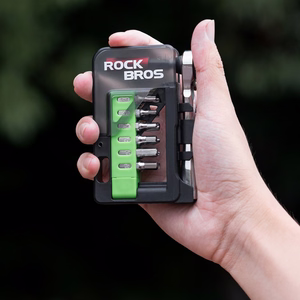 Rockbros Bike Tool Set with Mini Ratchet and Bits - Translucent Green