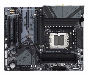 GIGABYTE B650 EAGLE AX emolevy - AMD Ryzen 9000 Series CPUs, 12+2+2 Phases VRM, up to 7600MHz DDR5 (OC), 1xPCIe 5.0 + 2xPCIe 4.0 M.2, GbE LAN, WIFI 6E, USB 3.2 Gen 2