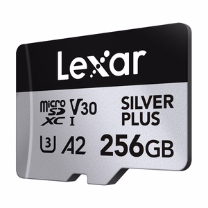 Lexar High-Performance Silver Plus microSDXC -muistikortti, 256 GB + sovitin
