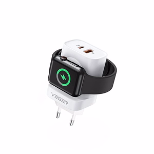Laturi VEGER (W002E) (1xUSB-C; 1xUSB; Watch; 25W) valkoinen