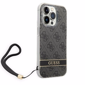 Guess GUOHCP14LH4STK iPhone 14 Pro 6.1 "musta / musta kovakotelo 4G Tulosta hihna