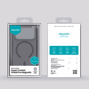 Nillkin Super Frosted Shield Pro MagSafe-yhteensopiva suojakuori iPhone 17 Pro:lle - läpinäkyvä musta