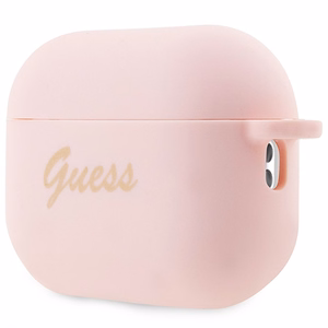Guess GUAP2LSCHSP AirPods Pro 2 kuori vaaleanpunainen/vaaleanpunainen Silicone Charm Heart Collection