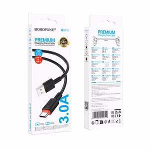 Borofone kaapeli BX110 Beneficio - USB - Type C - 2,4A 1 metri musta