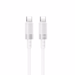 XO kaapeli NB-Q282B PD USB-C - USB-C 1,0m 60W, valkoinen