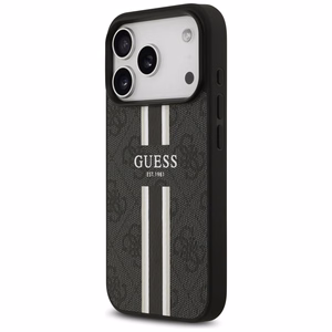 Guess 4G Printed Stripes MagSafe suojakuori iPhone 17 Pro:lle musta