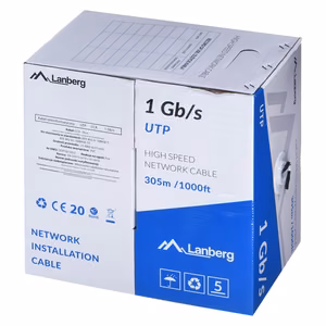Lanberg UTP Cable 1Gb/s 305m wire CCA Black