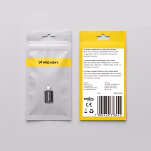 Wozinsky WALC-01 Lightning - USB-C Sovitin - Musta