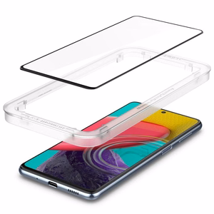 Spigen ALM Glass FC karkaistu lasi Samsung Galaxy M53 5G:lle - musta