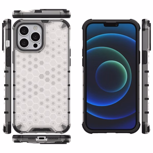 Honeycomb Asia panssari kansi TPU puskuri iPhone 13 Pro Max läpinäkyvä iPhone 13 Pro Max